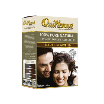 Quikhenna 100% Powder Organic Hair Color - 3N Dark Brown 120 Gm