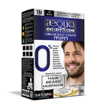 Aequo Organic Cream Hair Colour for Men - 1N Jet Black