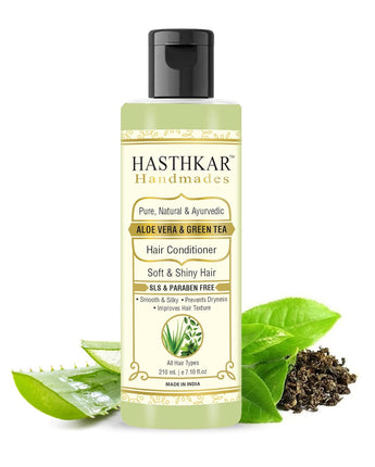 byPureNaturals Hasthkar Aloe Vera & Green Tea Hair Conditioner, 210ml | Pure, Natural & Ayurvedic | For Soft and Shiny Hairs | SLS & Paraben Free Hair Conditioner for Men & Women