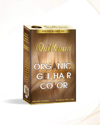 Quikhenna Organic Gel Hair Color 120 Gm - 6G GOLDEN BLONDE