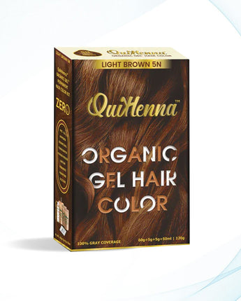 Quikhenna Organic Gel Hair Color 120 Gm - 5N LIGHT BROWN