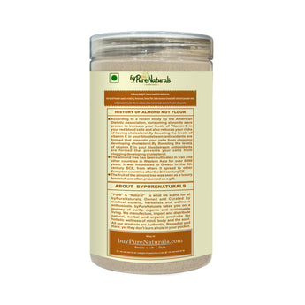 byPureNaturals Badaam Powder Atta - ALMONDS NUT FLOUR - GLUTEN FREE READY TO USE ATTA 450gm