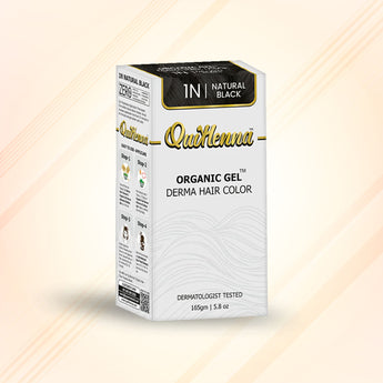 QH+ Quikhenna CLINICA Derma Gel Innovative Hair Color, Dermatologist Tested - 1N NATURAL BLACK