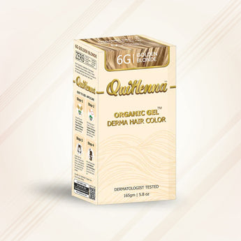 QH+ Quikhenna CLINICA Derma Gel Innovative Hair Color, Dermatologist Tested - 6G GOLDEN BLONDE