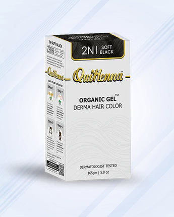 Quikhenna Organic Gel Derma Hair Color, Dermatologist Tested - 2N SOFT BLACK