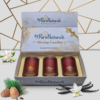 byPureNaturals Organic Aroma Candles (Pack of 3) – Perfect Diwali Gift, Home Decor Scented Candles for Festive Vibes