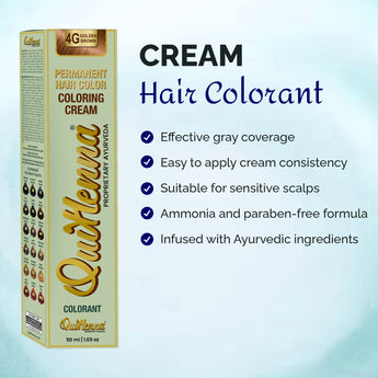 Quikhenna Cream Hair Color 50ml - 4G Golden Brown