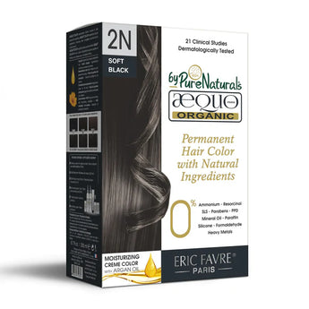 QH+ Aequo Organic Cream Hair Colour 2N Soft Black - 200ml