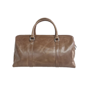 GOALU PURE LEATHER DUFFLE GYM BAG | TRAVEL WEEKENDER CABIN BAG-CAMEL BROWN