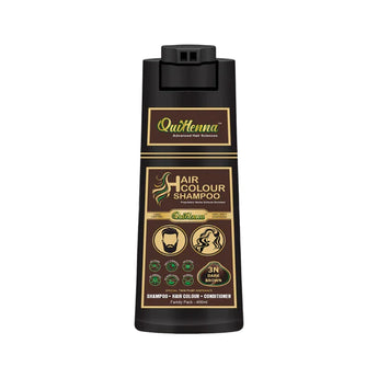 QuikHenna Ammonia Free Hair Colour Shampoo For Men and Women Dark Brown - 200 ML