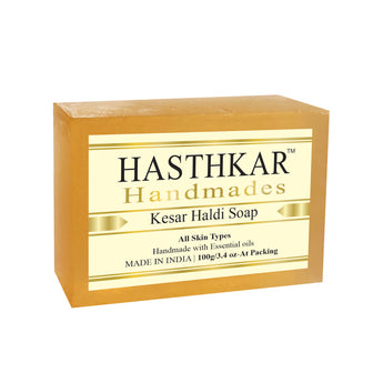 Hasthkar handmades kesar haldi bathing soap men women glowing skin 