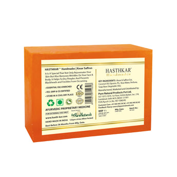 Hasthkar Handmades Glycerine Natural Kesar Saffron Soap - 125gm