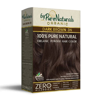 byPureNaturals 100% Pure Natural Powder Hair Colour Dark Brown 3N - 120gm