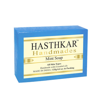 Hasthkar Handmades Glycerine Natural Mint Soap - 125gm