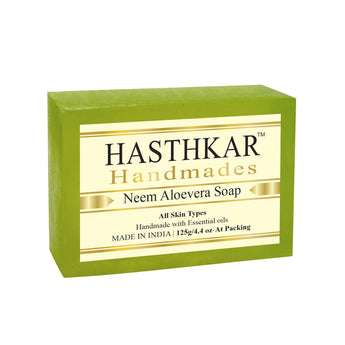 Hasthkar Handmades Glycerine Natural Neem aloevera Soap - 125gm