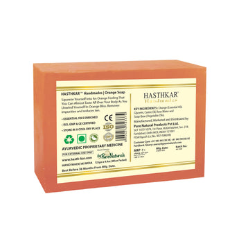 Hasthkar Handmades Glycerine Natural Orange Soap - 125gm