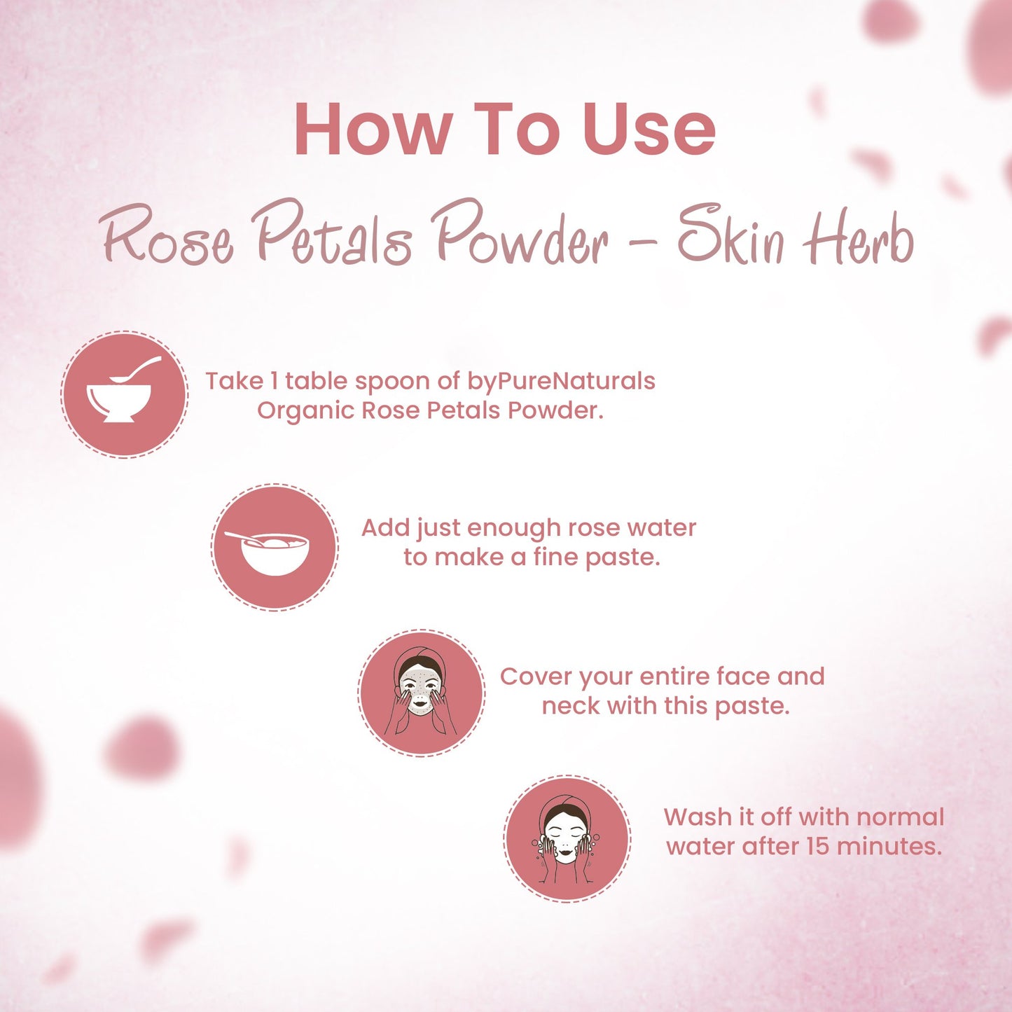 Organic Rose Petals Powder byPureNaturals