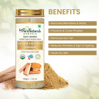 Organic Sandal Chandan Powder byPureNaturals-1